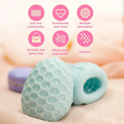 Male Masturbator Cup Portable Penis Trainer Penis Massage Adult Sex Toys Stretchy Silicone Vagina Egg Vacuum Pocket Cup for Men