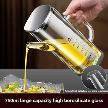 High Borosilicate Glass Oil Bottle Kitchen Essential Non Drip Oil Bottle for Vinegar Soy Sauce and Cooking Oil