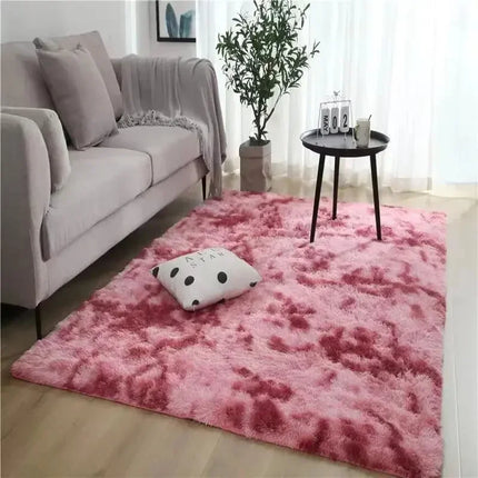 Gradient Silk Wool Bedside Rug Children's Room Living Room Bedroom Non-slip Machine Washable Not Easy To Shed Carpet