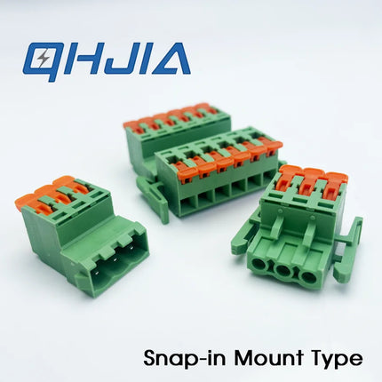 5.08 Threaded Terminal - Welding Free Docking  Handle Spring Plug Quick Connect Suitable for LED Terminal Blocks