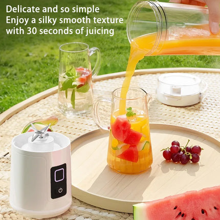 Rechargeable Mini Portable Juicer Cup, Multifunctional Dual-Use Small Household Fruit Juice Blender for Travel & Home