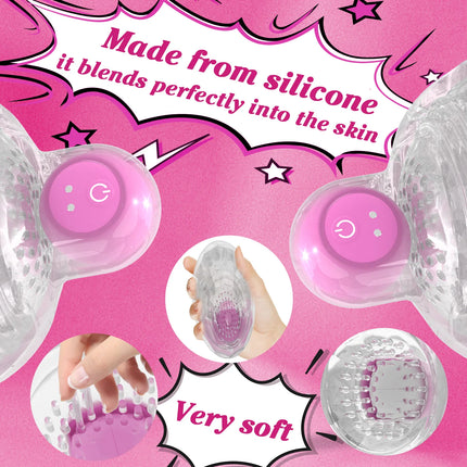 Remote Control Vibrating Nipple Sucker Vibrator for Women Breast Massage Stimulator Nipple Cover BDSM Adult Sex Toys for Couples