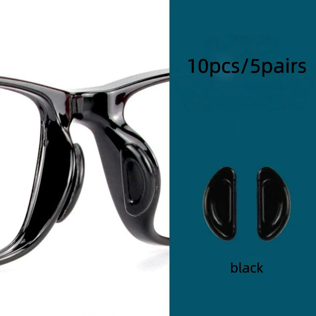 10pcs Silicone Non-slip Nose Pads D-shaped Glasses Nose Support Long Lasting Eyeglasses Nasal Holder Eyewear Accessories