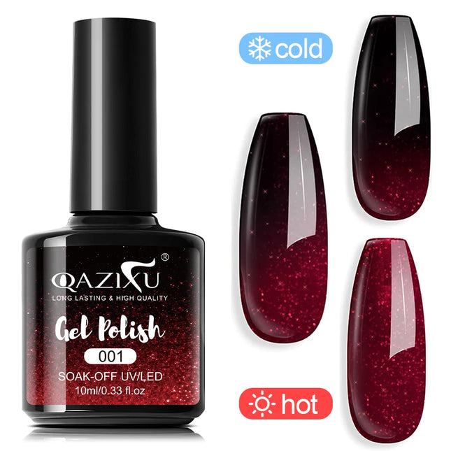 10ml Thermal Gel Nail Polish Temperature Color Changing Gel Polish Semi Permanent Soak Off UV LED Nail Art UV Winter