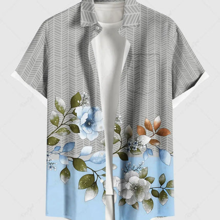 Summer Plus Size Men's Shirt 3D Prints Hawaiian Shirts Button Up Beach Vacation Shirts Short Sleeve Shirts Casual Shirts For Men