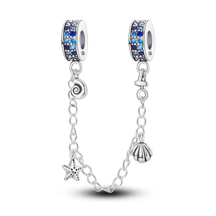 925 Silver Clasp Clip Spacer Stopper Beads Charms & Safety Chain  Clasp Charm Bead Fit Original Bracelet DIY Jewelry
