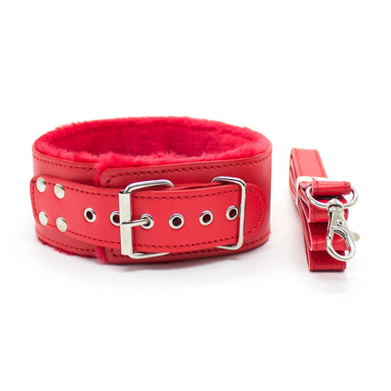 Bdsm Collar Leather And Leash Plush Bondage Sex Necklace Fluffy SM Toys Restraints Sex Toys For Women Couples Adults Games