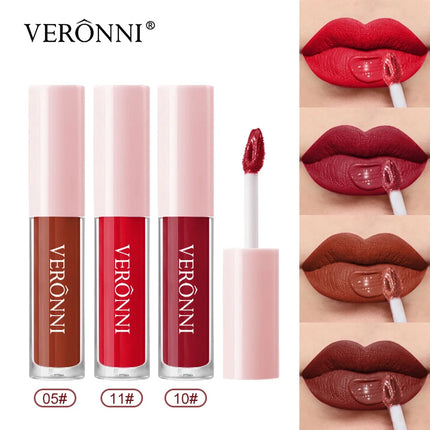 12 Color Non-stick cup Velvet Satin Gloss Lip glaze Mist Liquid matte lipstick Waterproof long-lasting color liquid
