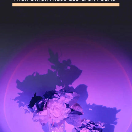 RGB Sunset Lamp Rainbow Projection Lamp USB Decorative Sunset Atmosphere Lamp Multi-Angle Rotatable For Home Living Room Bedroom