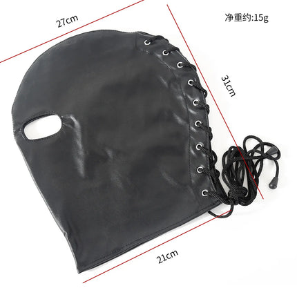 BDSM Sex Headgear Soft Adjustable Head Hood Closed Mask Binding band Mouth Ball Erotic Sex Toys Puppy Play K9 Bondage Kit