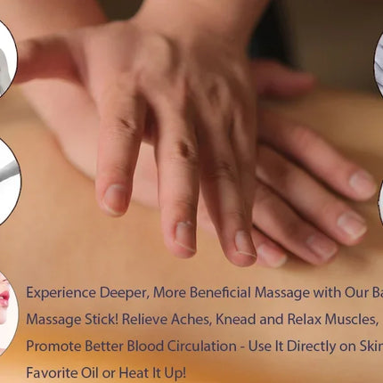 Natural Bamboo Massage Stick Wood Therapy Stick Gua Sha Massage Wood Therapy Tools for Body Contour Cupping Gua Sha Massager