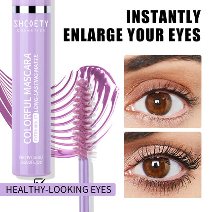 Wine Red Color Mascara Curl Thick Fiber Eyelash Extension Waterproof Non-smudding Blue Green Pink Black Eyes Lengthening Makeup