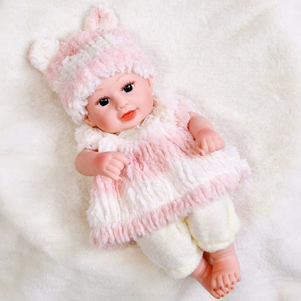 For 12inch 30cm Baby Born Doll Winter Plush Romper Pajamas Outfit Clothing Doll Swaddle Knitted Sweater Suit+Socks Set Clothes