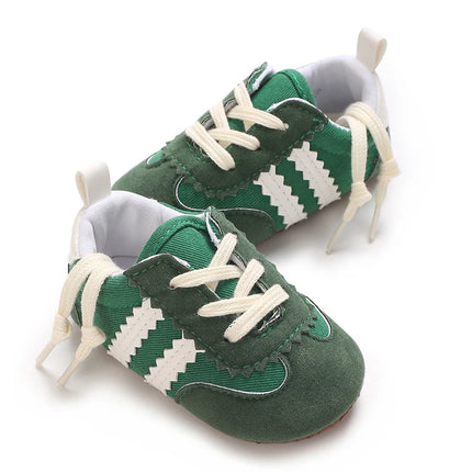 Fashion color blocking casual shoes Baby First Walkers 0-18M newborn children's canvas sports shoes soft soled baby shoes