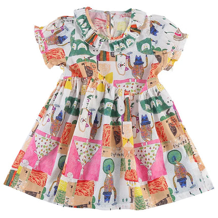 RAISE Children Summer Shirts Outfits Boys Vacation Suit 2026 Kids Girls Print Dress Brother Sister Outfits Siblings Matching Set