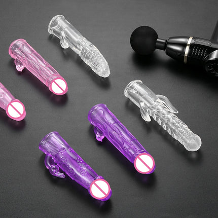 Massage Gun Heads Accessories vibration dildo penis sex adult toys silicone VIBRAT head for Fascia gun percussion Vibrators
