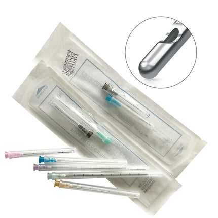 High Toughness Blunt Cannula Tips 50pcs 18G 21G 22G 23G 25G 27G 30G Easy Positioning Disposable Sterile Nose/Lip Micro Cannula