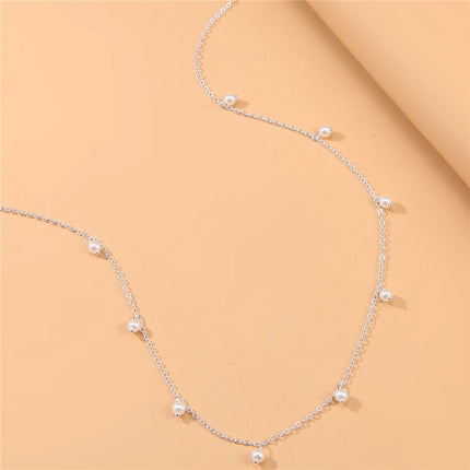 Sexy Vintage Aesthetic Pearl Pendant Belly Chain Link Body Chain Waist Chain Belt Streetwear Summer Women Fashion Body Jewelry