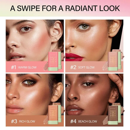 1PC Face Makeup Bronzer Stick Cream Rouge Tint Contouring Makeup Cosmetic Highlighter Bronzer Pen Women Face Illuminator