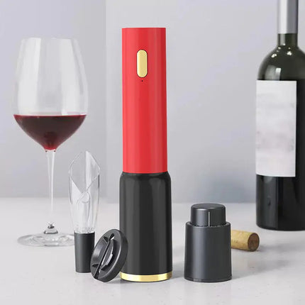 Reusable Electric Bottle Opener Cordless Wine Opener with Foil Cutter Battery Powered Bottle Opener for Kitchen Home Use