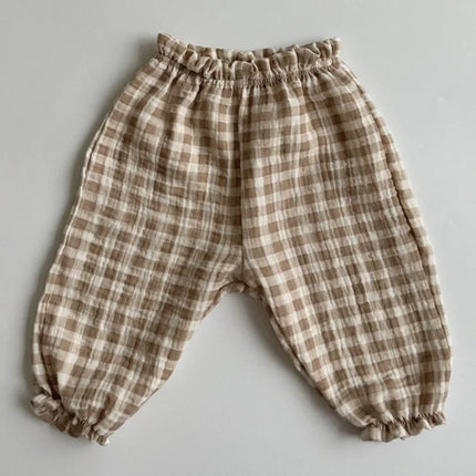 Summer New Baby Pants 2023 Korean Kids Spring Organic Cotton Loose Tiger Bear Floral Print Pants Boys And Girls Lantern Trousers