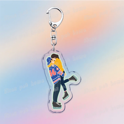 Classic TV Show Off Campus Keychains Elle Kennedy Briar U Garrett Graham Hockey Keyring Jewelry Fans Friends Gifts
