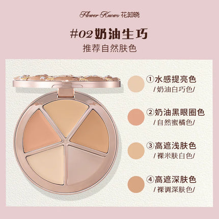 Flower Knows The Sweetie Bear Collection Concealer Lightweight Smooth Cover Black Eye Circles Acne Marks Brighten 4Color Makeup