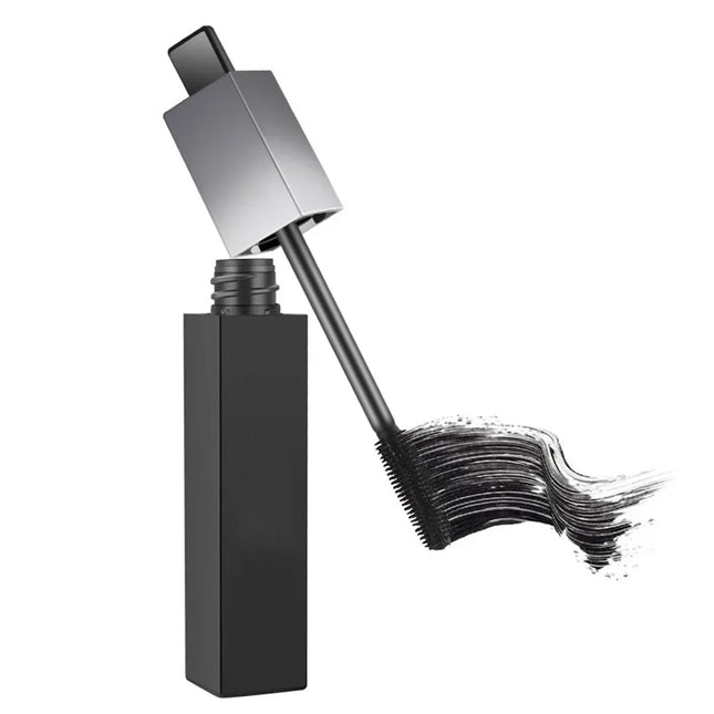 Black Box Square Tube Can Bend Thick Lengthening Waterproof Mascara Private Label Custom Sexy Eye Makeup Bulk
