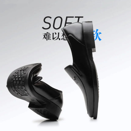 Leather Shoes Men's Business Shoes Luxury Brand Loafers Dress Moccasins Breathable Slip on Black Driving Shoes Male Formal Shoes