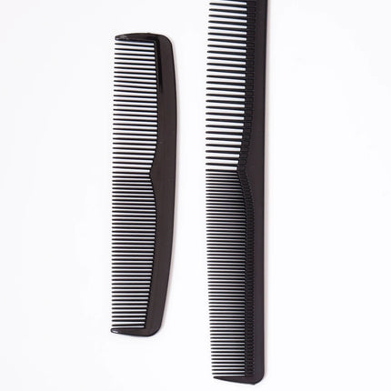2pcs comb set, anti-static and heat-resistant comb, fine plastic comb for women and men's pockets,Special for real hair wigs