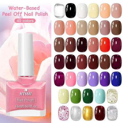 8pcs/set 15ml Water-Based Nail Polish Long Lasting Quick Drying No Need of Lamp to Cure Nail Supplies Vernis for Nails Manicure
