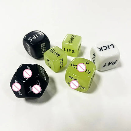 Sexy Dice Set Fun Adult Love Posture Couple Game Sex Noctilucent Erotic Lovers Position Foreplay Romantic Party Toy 1 Set