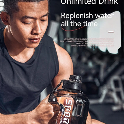 1.7L/2.7L/4L/5L Sports Water Bottle Gym Cycling Cup Portable Large Capacity Water Bottle For Fitness Camping Men Water Kellte