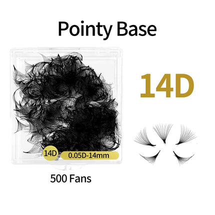Abonnie 18mm Premade Volume Fan Pointy Base Fans Mega Volume Premade Eyelashes Extensions