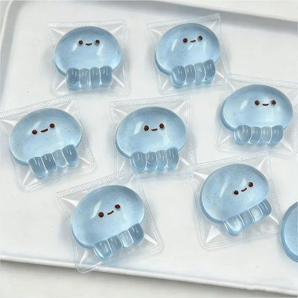1pc Jellyfish Squishy Fidget Toy Stress Relief Desk Decor Gift for Easter Halloween Thanksgiving Party Classroom Prize