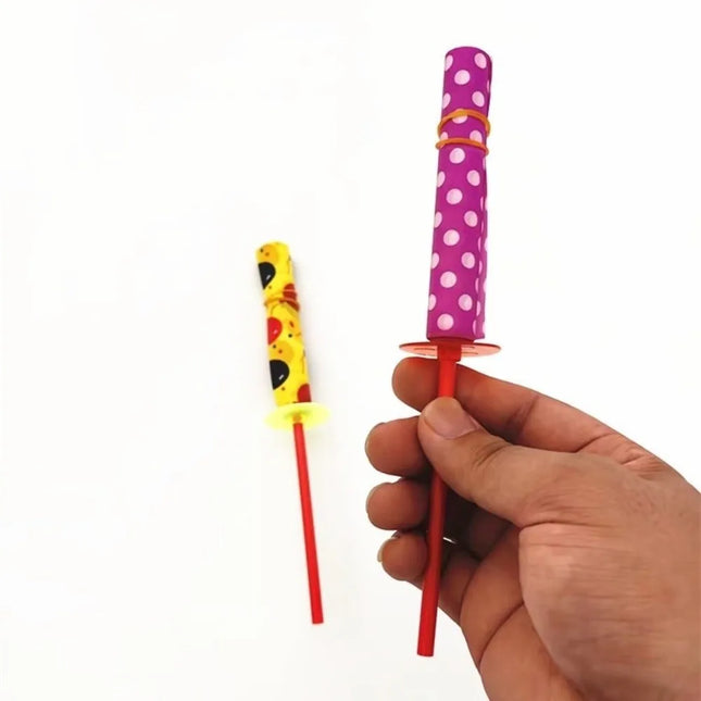 10pcs Magic Show 2M Retractable Rolling Paper Stick Retractable Decompression Magic Stick Toy Telescopic Stick Entertainment Toy