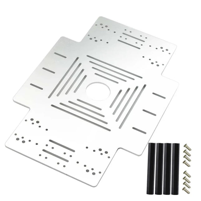 Big Metal Plate Aluminum Alloy Chassis with 50mm Couplings for Arduino STM32 Mecanum Wheel Robot Car Chassis DIY Toy Parts