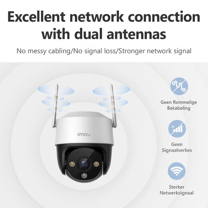 IMOU Cruiser SE+ 3MP Outdoor PTZ Wi-Fi Camera IP66 Weatherproof Camera Two Way Audio Color Night Vision AI Human Detection