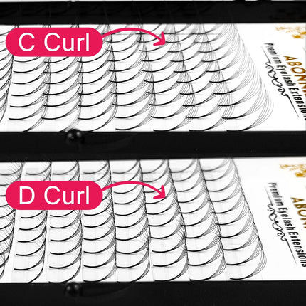 Abonnie 3D/4D/5D/6D Premade Volume Fans Fluffy Lashes Long Stem Russian Volume Eyelashes Extension All Size Fans