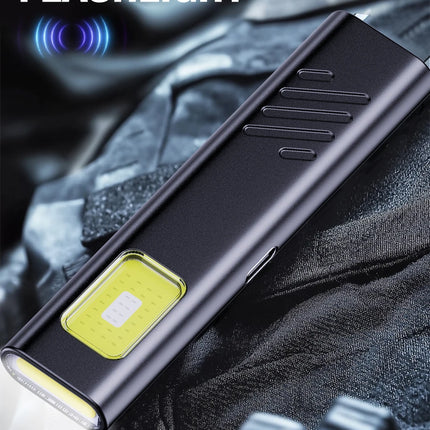 LED Keychain Flashlight Rechargeable 550LM Portable Mini Torch Pocket Lantern Flood Work Light With Magnet For Emergency Using