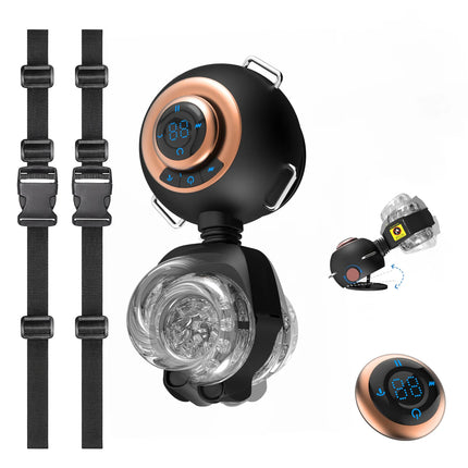 Automatic Male Masturbator with Removable Belts LCD Adjustable Males Adults Sex Toys Penis Masturbation Wearable Stroker for Men