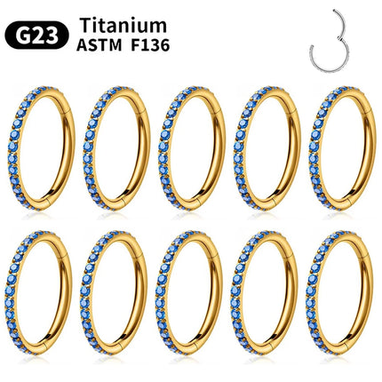 1/10PCS G23 Titanium ASTM F136 Pierced Set Hoop Nose Ring Earring Wome Jewelry Nasal Septum Cartilage Hinge Pitch Nose Ring Lip
