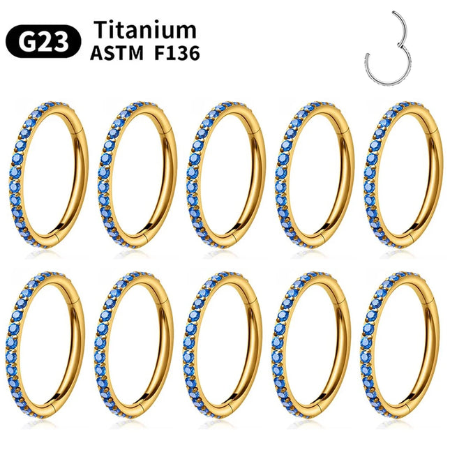 1/10PCS G23 Titanium ASTM F136 Pierced Set Hoop Nose Ring Earring Wome Jewelry Nasal Septum Cartilage Hinge Pitch Nose Ring Lip