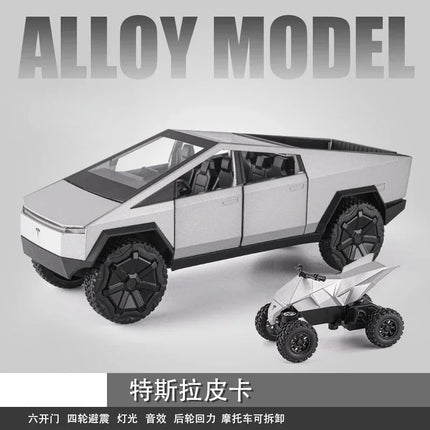 1:24  Pickup car Simulation Diecast Metal Alloy Model car Sound Light Pull Back Collection Kids Toy Gifts A545