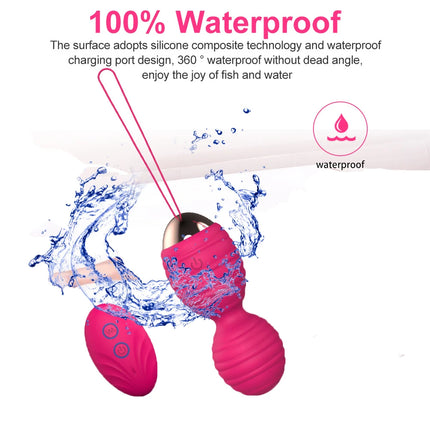 Vaginal tighten Exercise Kegel Balls 12 Speed Vibrating eggs Silicone Ben wa ball G Spot Vibrator Erotic sex toy for Women
