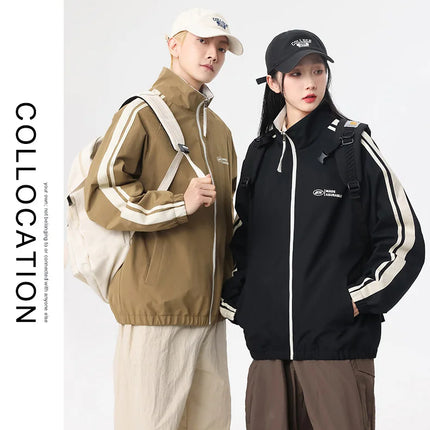 New Jacket Two-sided Long Sleeve Outdoor Men Coats Women Reversible Windproof Coats Splashproof Double-Sided Jackets Couple Top