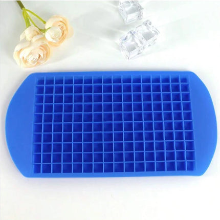 Silicone Ice Cream Tools 160 Grid Mini Foldable Space Saving Silicone Ice Tray Ice Mold For Whiskey Cocktail Ice Making