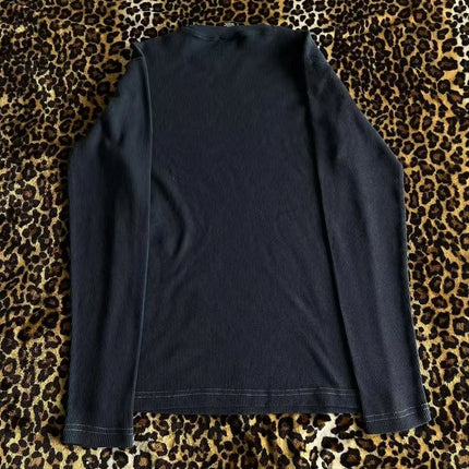 Y2K Hottie Grunge Cyber Mall Goth Thermal T-shirt Skulls Graphic Printed Long Sleeve Pullover Tops Women Vintage Aesthetic Tees