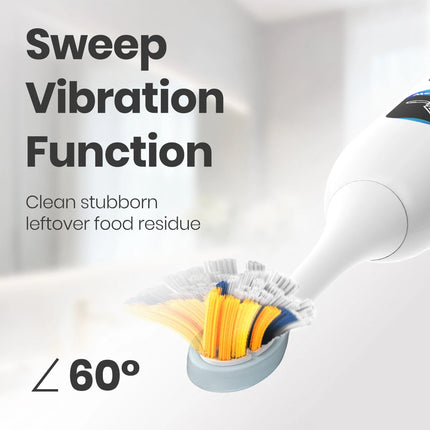 Dr.Yadent Sonic Vibration Sweeping Electric Toothbrush LED Monitor 5 Modes Airplane Mode for Travel Silicone Coated Brush Head