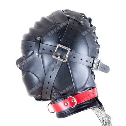 Full Head Hood Mask Fetish Play Hood Mask BDSM Bondage Slave Restraint Sex Toys For Couple Sexy Role Play Cool Man